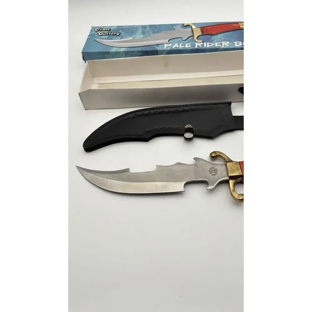 Frost Cutlery Pale Rider Bowie Knife CW-217WW WINE PAKAWOOD HANDLE